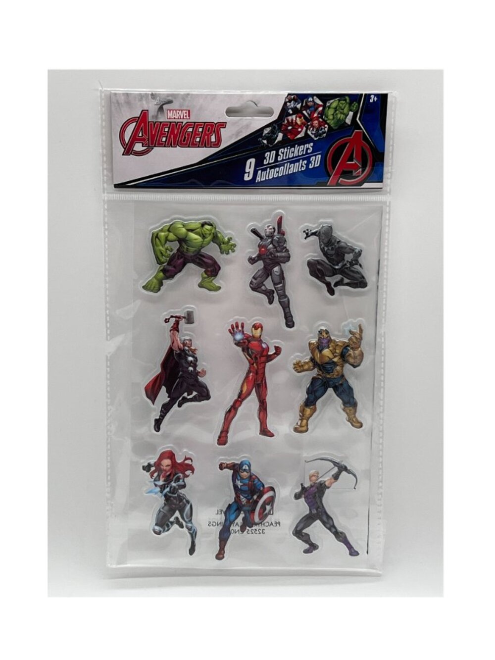 Scrapbook Stickers Marvel Avengers Set of 9 Puffy Stickers NEW Sealed BIN012